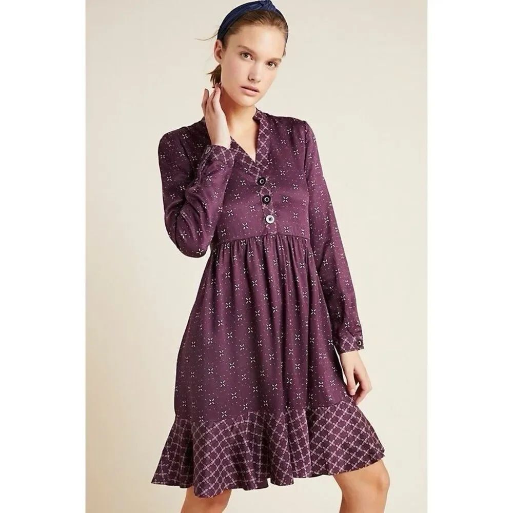 Anthropologie Gillian Abstract Shirtdress x Maeve $150